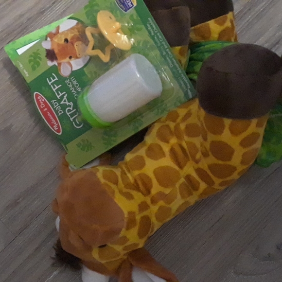 Melissa and Doug Feed, Change, and Comfort Baby Giraffe Plush Doll Bottle - Picture 2 of 3